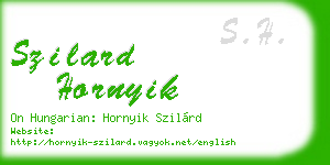 szilard hornyik business card