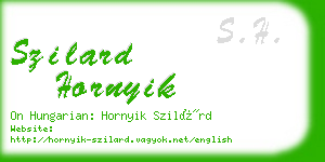 szilard hornyik business card